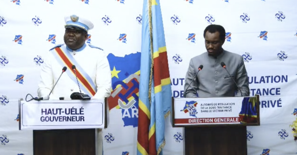 SOUS-TRAITANCE : LE GOUVERNEUR DU HAUT-UELE SALUE LE GRAND TRAVAIL DU DG DE L’ARSP POUR L’OUVERTURE DES MARCHES AUX ENTREPRENEURS LOCAUX